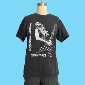 Vintage 90s Randy Rhoads Band Tshirt double sided rocker ozzy music shirt small